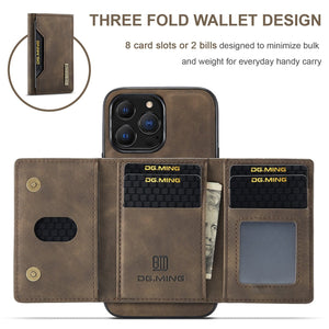 2 In 1 Detachable Magnetic Leather Wallet Case for iPhone 14/13/12 Styleeo