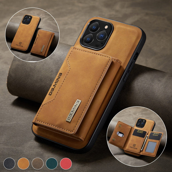 2 In 1 Detachable Magnetic Leather Wallet Case for iPhone 14/13/12 Detachable Wallet Case For iPhone Styleeo