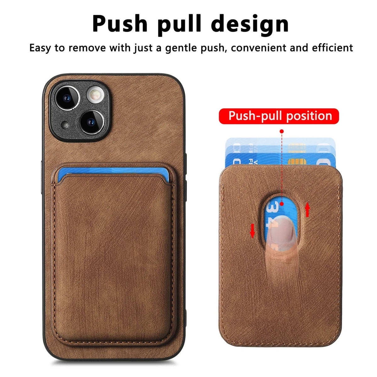 Leather Magnetic Detachable Cardholder iPhone Magsafe Case