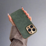 Electroplated iPhone Shockproof Leather Protective Case