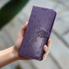 Embossed Leather Patterned Samsung Galaxy Flip Wallet Case For Samsung Note 8 / Purple Embossed Samsung leather Wallet Case Styleeo