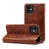 Genuine Leather iPhone 12 Wallet Case For iPhone 12 Pro / Brown Genuine Leather iPhone 12 Wallet Case Styleeo