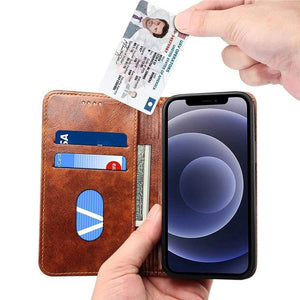 Genuine Leather iPhone 12 Wallet Case Genuine Leather iPhone 12 Wallet Case Styleeo