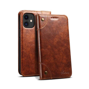 Genuine Leather iPhone 12 Wallet Case Genuine Leather iPhone 12 Wallet Case Styleeo