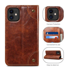 Genuine Leather iPhone 12 Wallet Case Genuine Leather iPhone 12 Wallet Case Styleeo