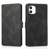 Leather Protective Flip Cover iPhone Wallet Case For iPhone SE 2020 / Black Leather Flip Cover iPhone Wallet Case Styleeo