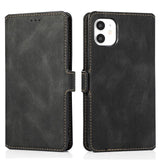 Leather Flip Cover iPhone 14 Wallet Case Black / IP 14 6.1 inch Styleeo