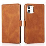 Leather Flip Cover iPhone 14 Wallet Case Brown / IP 14 6.1 inch Styleeo