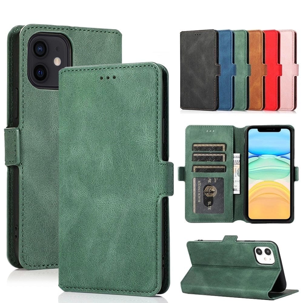 Leather Flip Cover iPhone 14 Wallet Case Styleeo