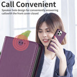 Magnetic Leather iPhone Flip Cover Wallet Case