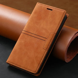 Google Pixel Case | Luxury Leather Wallet Magnetic Cardholder-brown-Styleeo