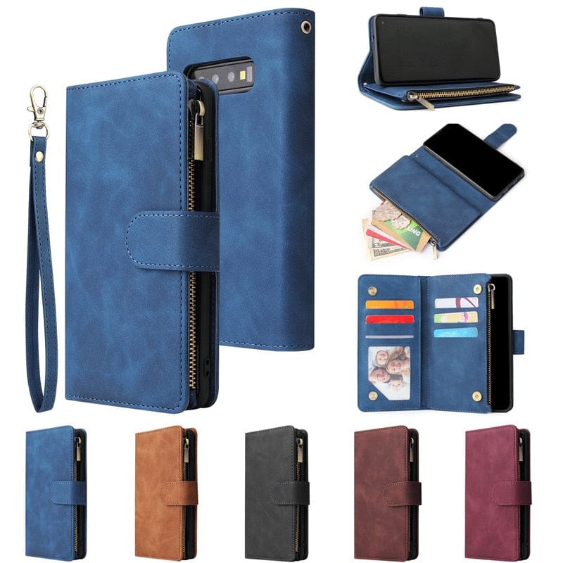 Flip Leather Wallet Case for Samsung Note 10/S10/S9/S8/Note/A51/A52 Retro Flip Leather Case for Samsung Galaxy Note/S/A Series Styleeo