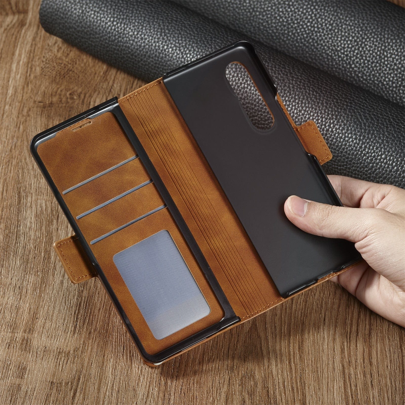 Samsung Z Fold 3 5G Flip Leather Wallet Case Samsung Z Fold 3 Wallet Case Styleeo