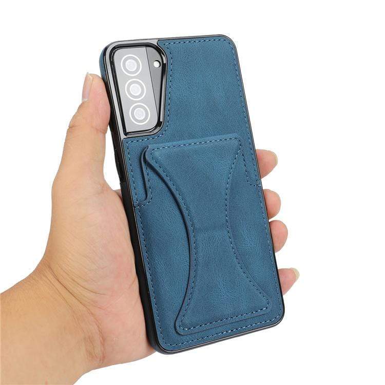 Premium Leather Samsung Galaxy Cardholder Cases for Galaxy S20 / Blue Leather Samsung Galaxy cardholder case Styleeo