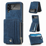 Leather Folding Wallet Case for Samsung Galaxy Z Flip 4/Flip3 5G Wallet Case For Samsung z Flip4/Flip 3 5G Styleeo