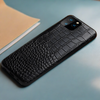 iPhone 12 Genuine Grain Leather Case For iPhone 12 Pro / black Genuine Leather iPhone 12 Cases Styleeo