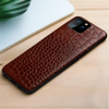 iPhone 12 Genuine Grain Leather Case For iPhone 12 Pro / brown Genuine Leather iPhone 12 Cases Styleeo