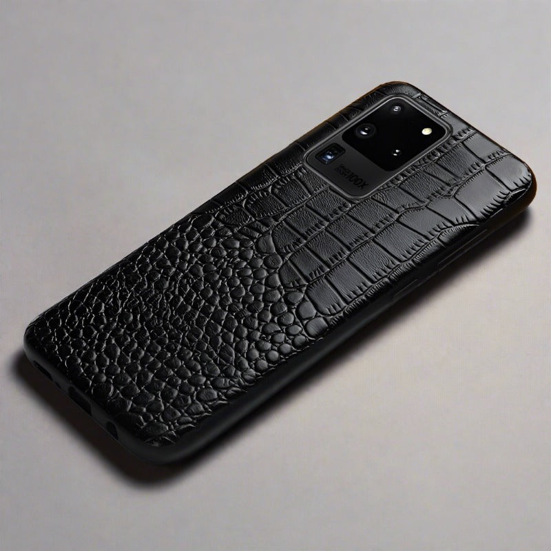 Genuine Leather Case for Samsung Galaxy S21/ S21 Plus/ S21 Ultra For Galaxy S21 / Black Samsung S21 Genuine Leather Case Styleeo