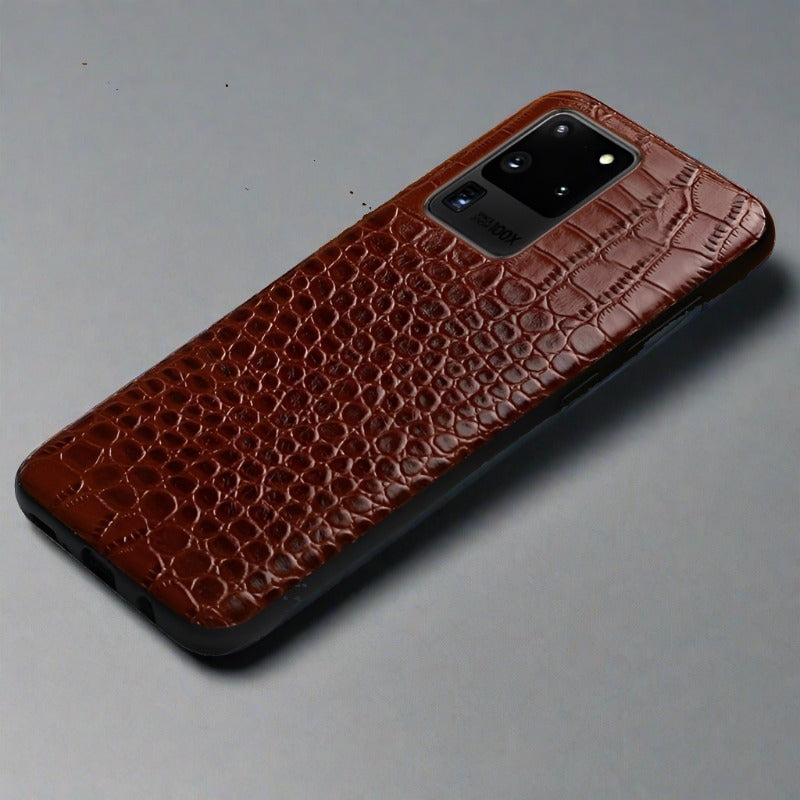 Genuine Leather Case for Samsung Galaxy S21/ S21 Plus/ S21 Ultra For Galaxy S21 / Brown Samsung S21 Genuine Leather Case Styleeo