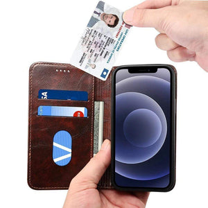 Genuine Leather iPhone Wallet Case Genuine Leather iPhone Wallet Case Styleeo