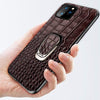 Kickstand iPhone 12 Leather Case Genuine Leather Kickstand iPhone 12 Case Styleeo