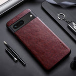 Luxury PU leather Case for Google Pixel 7/6 Series Pixel 7 / Coffee Styleeo