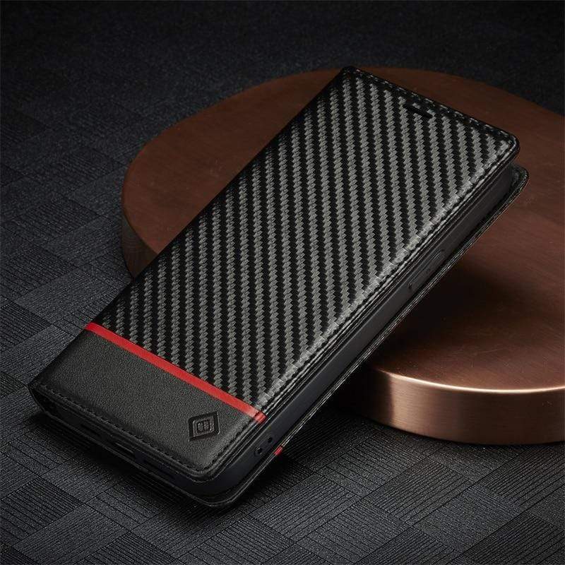 Carbon Fiber Leather Wallet Case For Google Pixel 7/7Pro/6/6Pro For Pixel 7 / Black 1 Styleeo