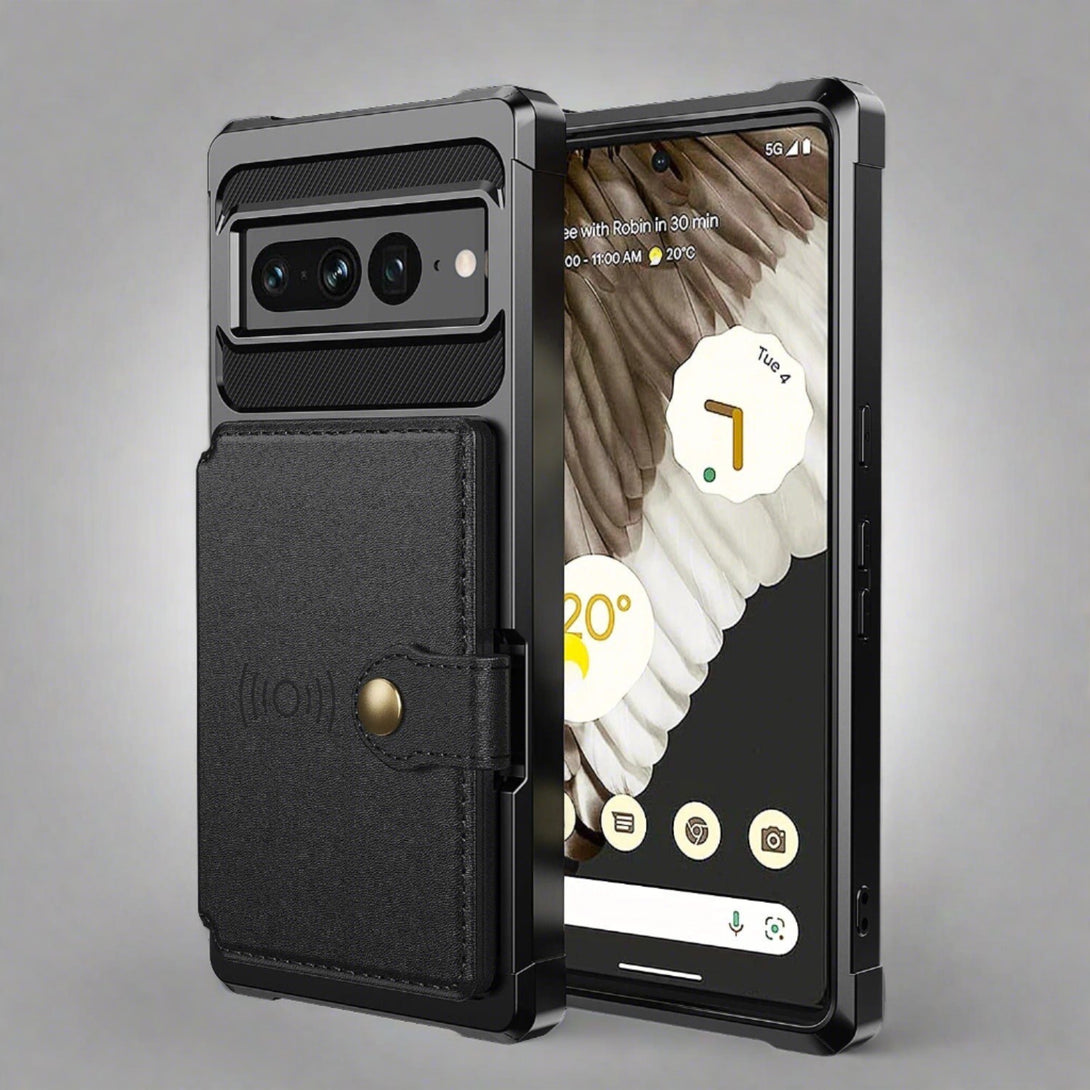 Google Pixel 7/7 Pro Phone Case | Shockproof Flip Cardholder Cover Google Pixel 7 Pro / Black Cardholder Case For Google Pixel 7/7 Pro Styleeo