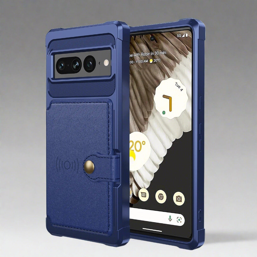 Google Pixel 7/7 Pro Phone Case | Shockproof Flip Cardholder Cover Google Pixel 7 Pro / Blue Cardholder Case For Google Pixel 7/7 Pro Styleeo