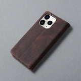 iPhone Wallet Case | Leather Flip Cover Cardslots Cover-coffee-Styleeo