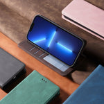 Flip Cover Magnetic Closure iPhone Leather Wallet Case