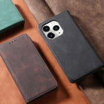 Flip Cover Magnetic Closure iPhone Leather Wallet Case