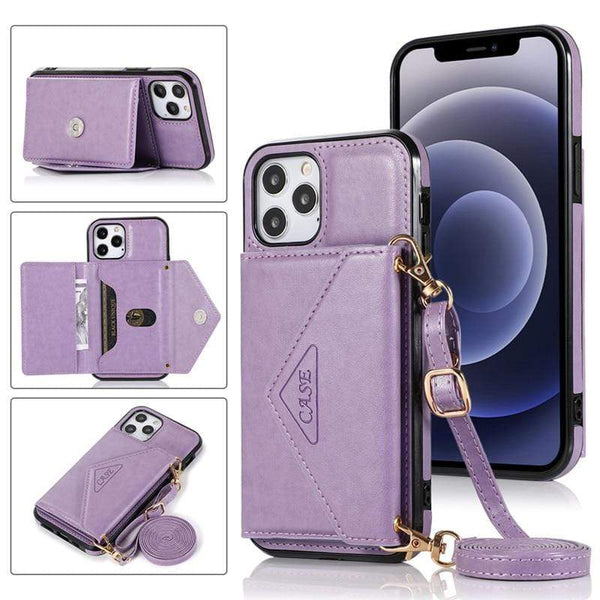iPhone Wallet Case With Shoulder Strap Crossbody Envelope iPhone Wallet Case Styleeo