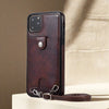 iPhone Case With Crossbody Shoulder Strap For iPhone XS Max / Brown Cardholder iPhone Cases With Crossbody Shoulder Strap Styleeo