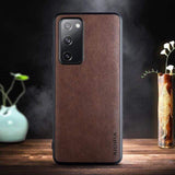 Luxury Leather Samsung Galaxy S20 FE Case S20 Fan Edition / Brown Styleeo