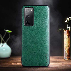 Luxury Leather Samsung Galaxy S20 FE Case S20 Fan Edition / Green Styleeo