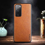 Luxury Leather Samsung Galaxy S20 FE Case S20 Fan Edition / Orange Styleeo