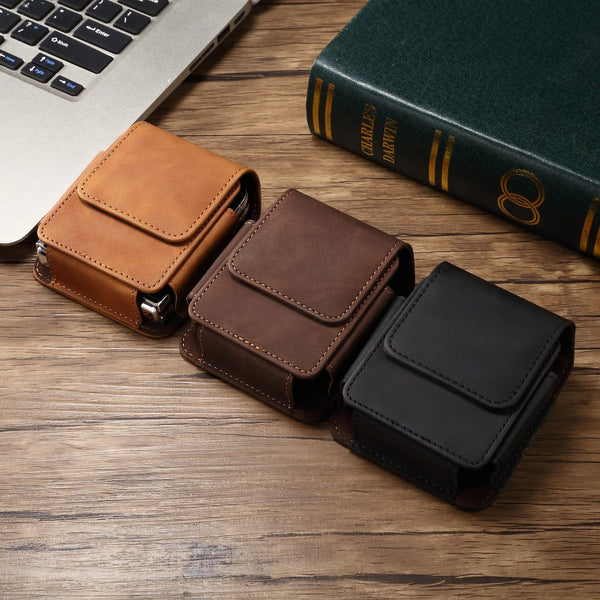 Leather Samsung Z Flip Belt Phone Holster Case