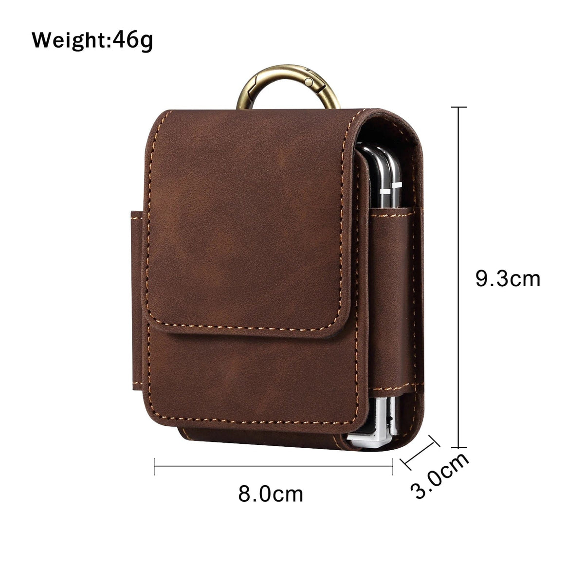 Leather Samsung Z Flip Belt Phone Holster Case