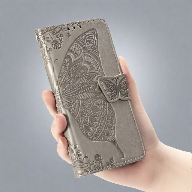 Butterfly iPhone Wallet Case For iPhone 7 Plus / Gray iPhone Wallet Cases Styleeo