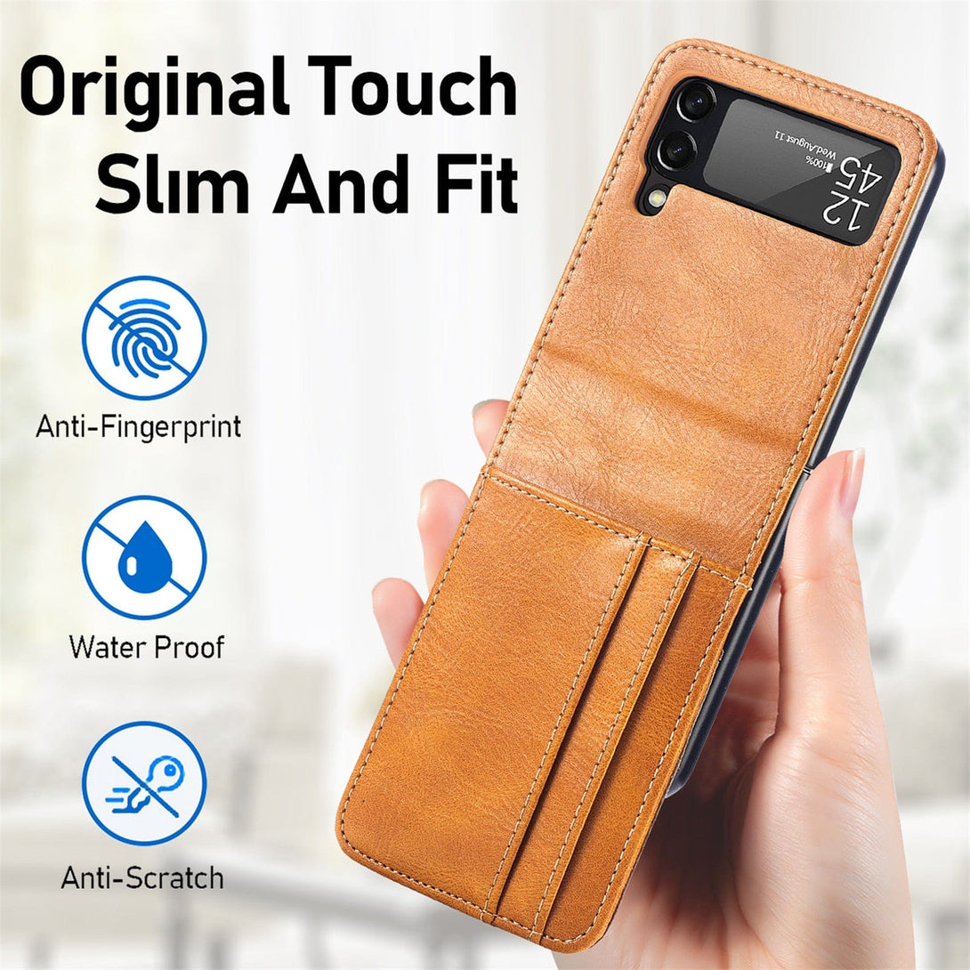 Leather Card Holder Wallet Case for Samsung Galaxy Z Flip 4 Wallet Case for Samsung Galaxy Z Flip 4 Styleeo