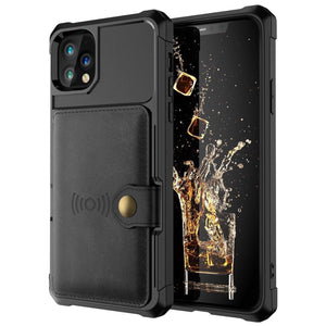 Shockproof iPhone 12 Series Cardholder Cases Armor Cardholder iPhone Case Styleeo