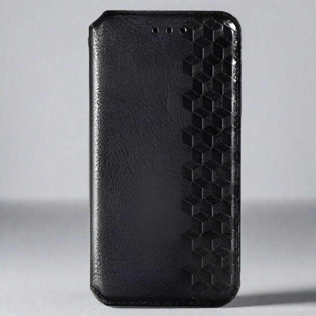 Embossed Flip Cover iPhone Wallet Case iPhone SE 2020 / Black Embossed Flip Cover iPhone Wallet Case Styleeo