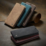 Retro Magnetic Card Holder iPhone 13 Wallet Case Styleeo