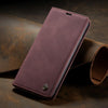 Retro Magnetic Card Holder iPhone 13 Wallet Case For iPhone 13 Mini / Red Styleeo