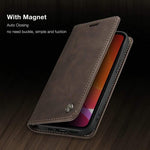 Retro Magnetic Card Holder iPhone 13 Wallet Case Styleeo