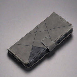 Leather Flip Wallet Case For Samsung Galaxy S23/S22/S21/S20 FE Galaxy S23 / Grey Wallet Case For Samsung Galaxy S23/S22/S21/S20 FE Styleeo