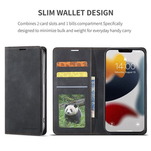 Luxury Wallet Flip Leather Case For iPhone 15/Pro/Max/Plus Styleeo