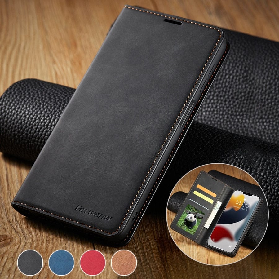 Luxury Wallet Flip Leather Case For iPhone 15/Pro/Max/Plus Styleeo