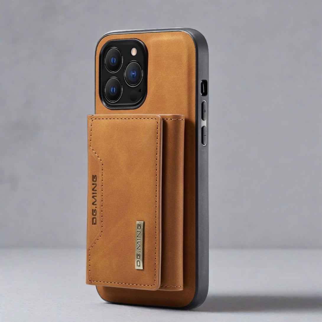 2 In 1 Detachable Magnetic Leather Wallet Case for iPhone 11/X/7/8/SE For iPhone 11 / Brown detachable wallet case for iphone Styleeo